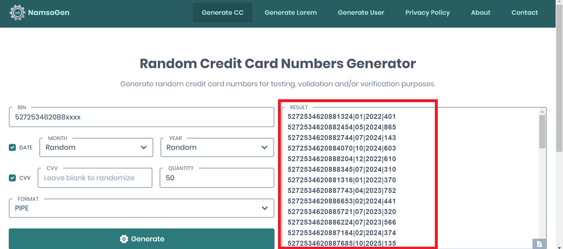 virtual credit card