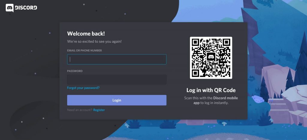 online discord login