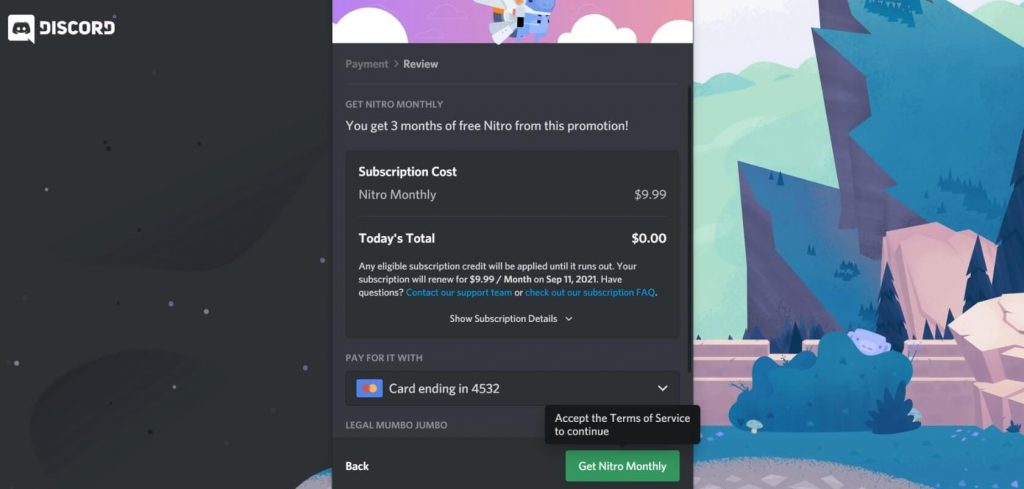 final step to get discord nitro for free