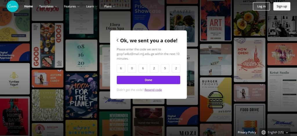 verify your edu email with canva