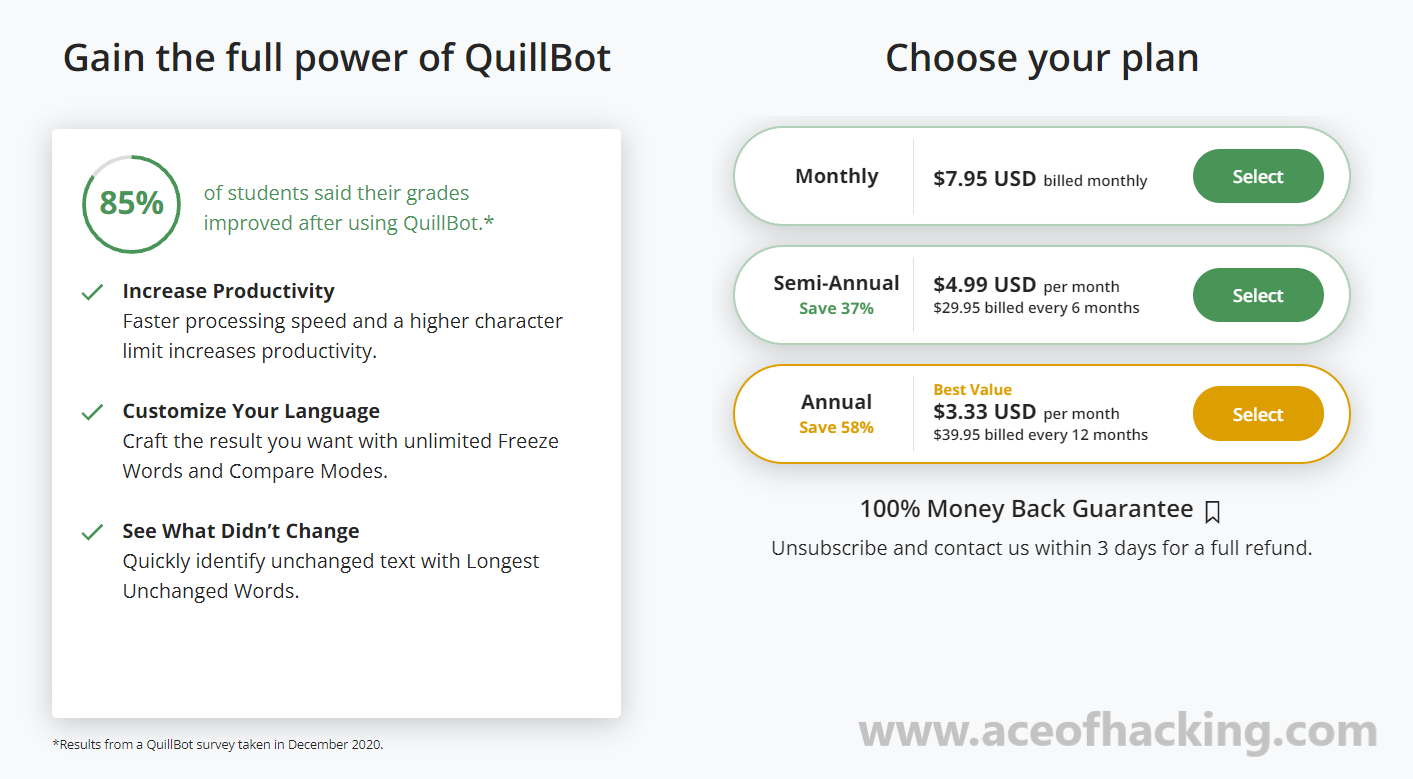 Quillbot Premium Account Free Of Cost | Quillbot Email & Password